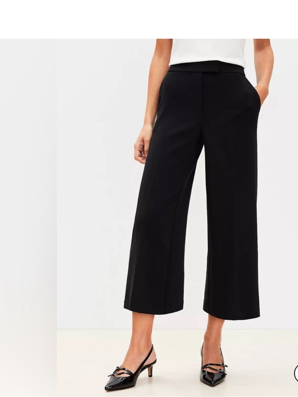 LOFT Black Wide-Leg Women's Pants